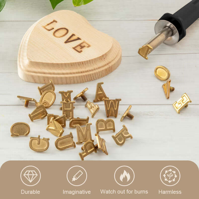 DIY Houtgraveerset: 26 Letters & Cijfers