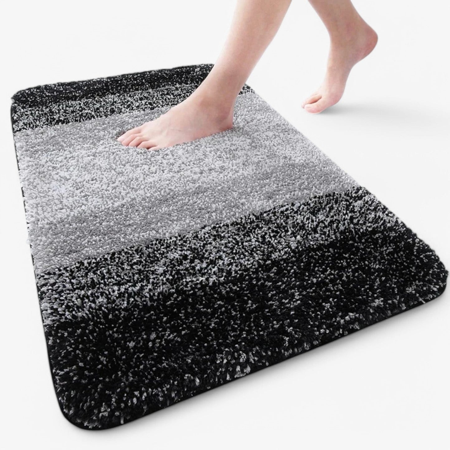 "Antislip badmat microvezel, super absorberend, blauw, droogt snel, voorkomt uitglijden, luxe en veilig voor badkamer"