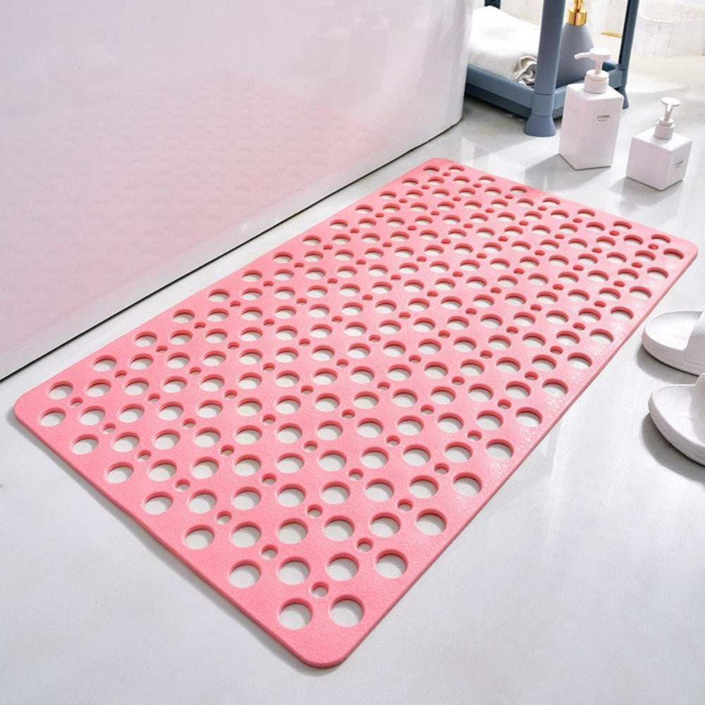 "Antislip douchemat met antibacteriële bescherming, duurzaam PVC, sterke zuignappen, rechthoekig, voor veilige badkamer."