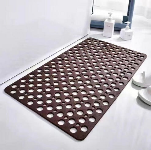 "Antislip douchemat met antibacteriële bescherming, duurzaam PVC, sterke zuignappen, rechthoekig, voor veilige badkamer."