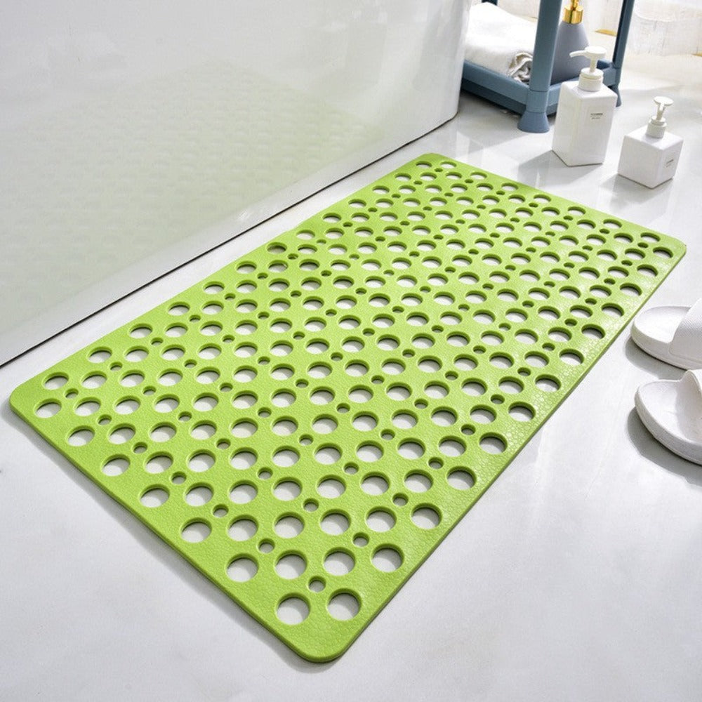 "Antislip douchemat met antibacteriële bescherming, duurzaam PVC, sterke zuignappen, rechthoekig, voor veilige badkamer."