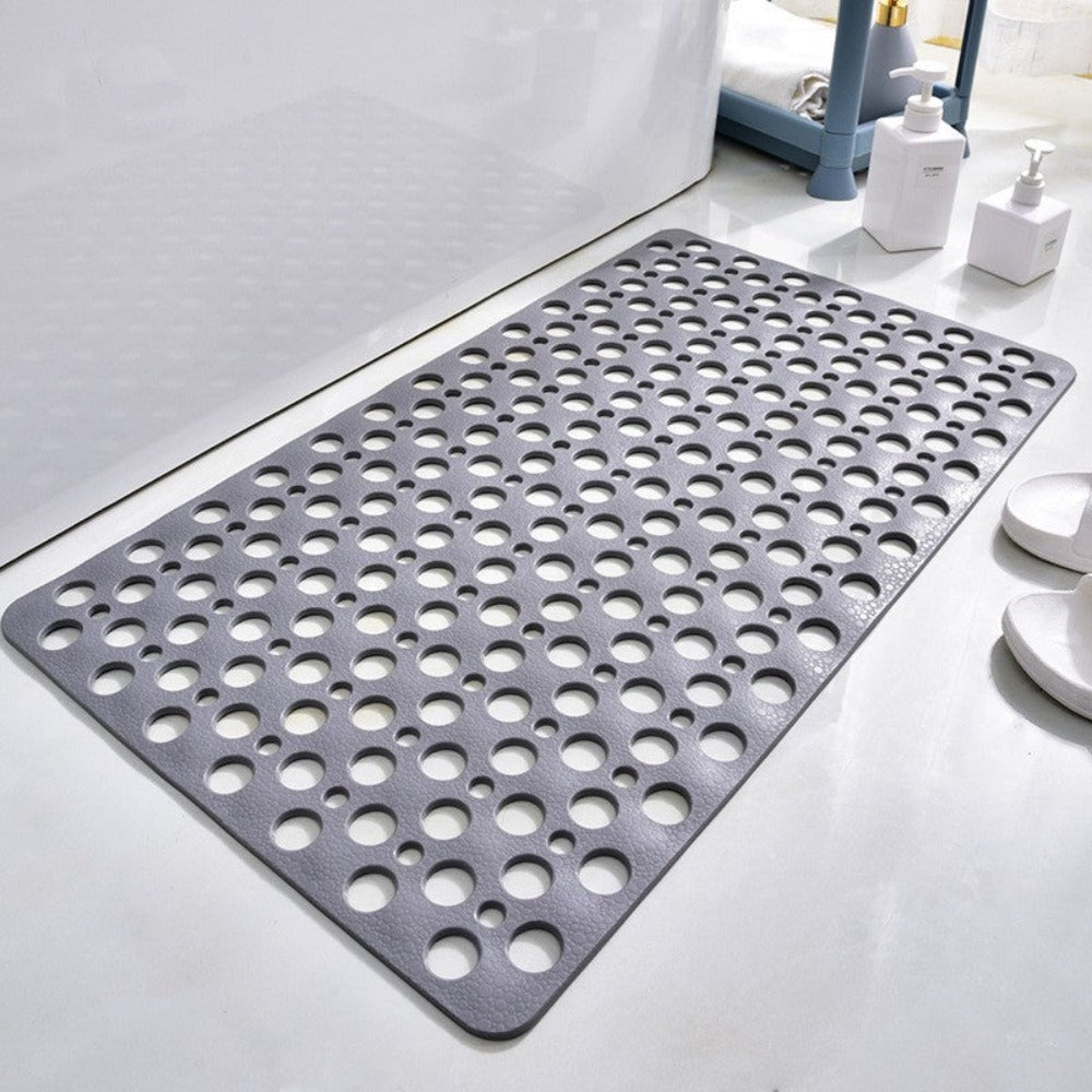 "Antislip douchemat met antibacteriële bescherming, duurzaam PVC, sterke zuignappen, rechthoekig, voor veilige badkamer."