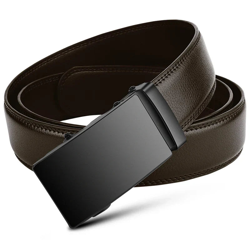 "Automatische PU leren riem met metalen gesp, verstelbaar voor de moderne man, geschikt voor zowel casual als zakelijke outfi