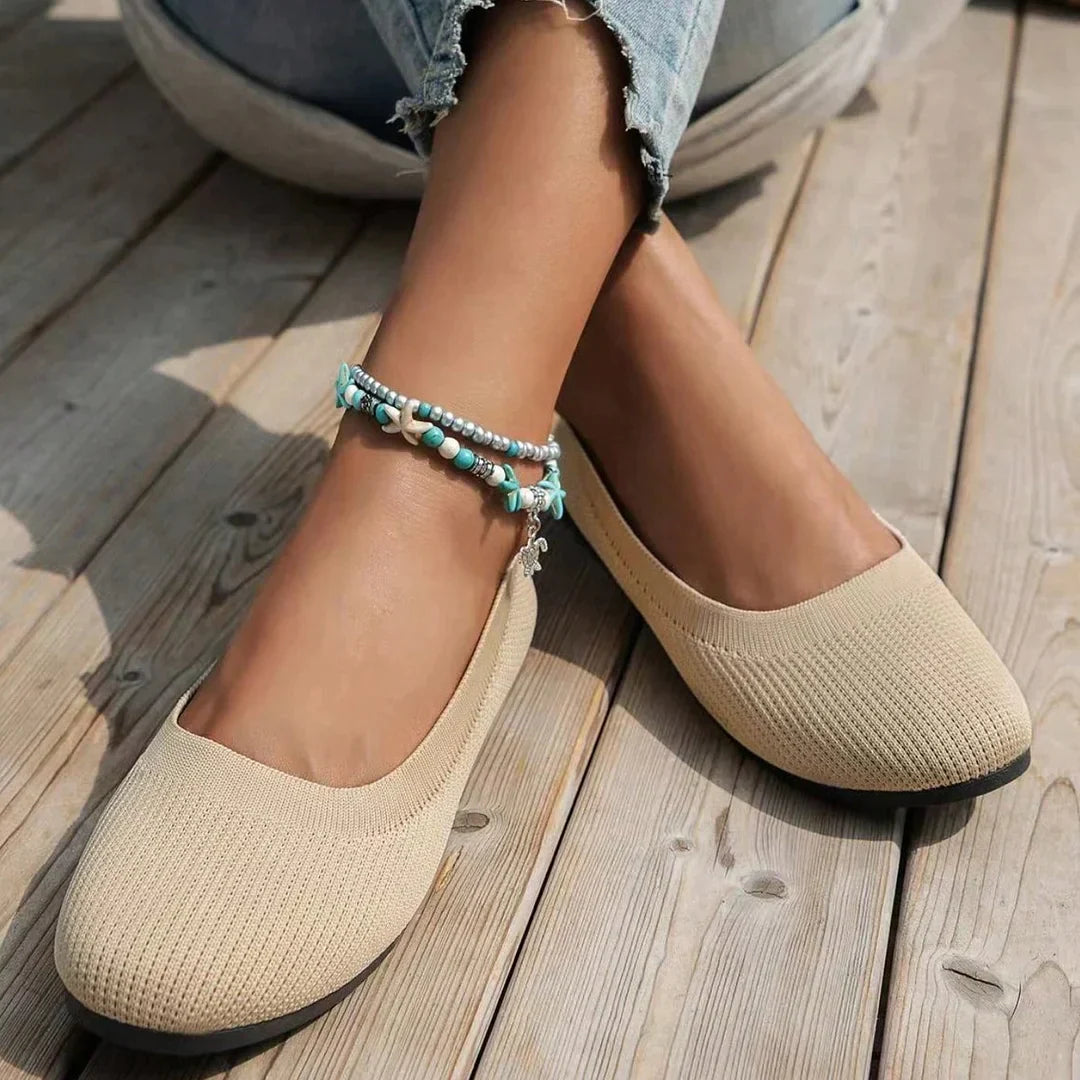 "Ballerina schoenen dames, antislip, elegant design, comfortabele pasvorm, ademend materiaal, ideaal voor dagelijks gebruik."