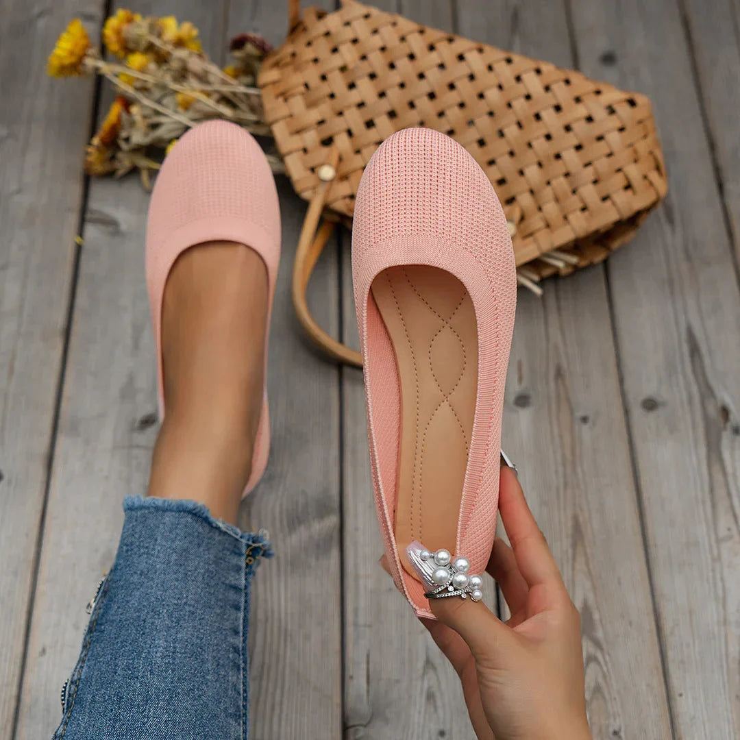 "Ballerina schoenen dames, antislip, elegant design, comfortabele pasvorm, ademend materiaal, ideaal voor dagelijks gebruik."