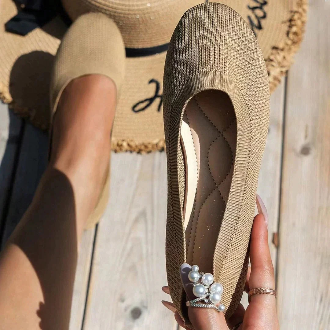 "Ballerina schoenen dames, antislip, elegant design, comfortabele pasvorm, ademend materiaal, ideaal voor dagelijks gebruik."