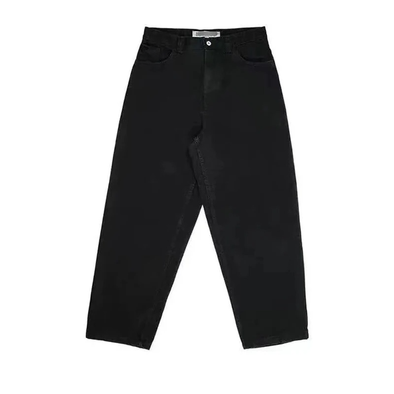 "Blauw oversized heren baggy skater jeans met losse pasvorm, perfect voor streetwear en casual stijl."