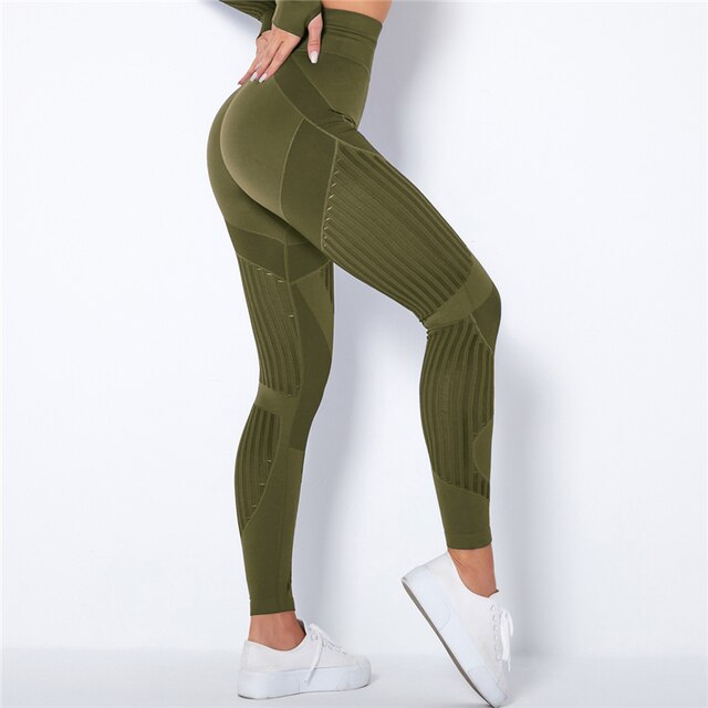 Dames anti-cellulite compressielegging, shapend en ventilerend, toont glad, strak design met hoge taille voor sport en casual