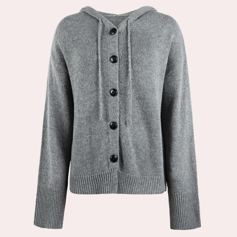 "Dames hoodie vest grijs, zachte stof, stijlvol en comfortabel, geschikt voor elke outfit en gelegenheid."