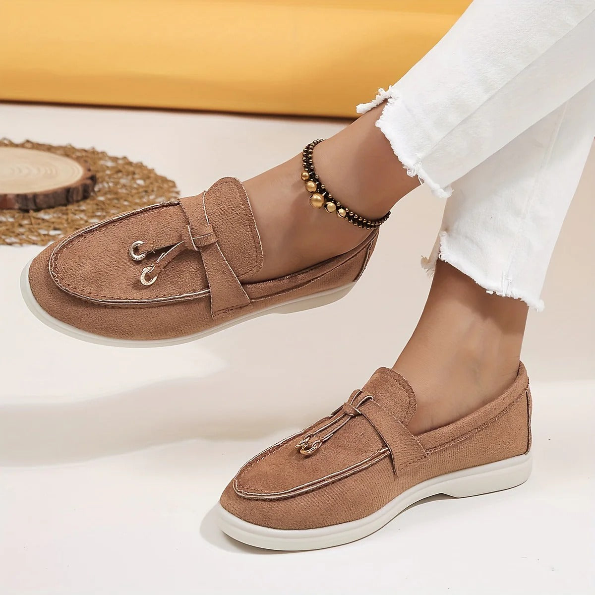 "Elegante dames loafers, stijlvolle leren schoenen voor comfort en veelzijdigheid, perfect voor elke modieuze vrouw."