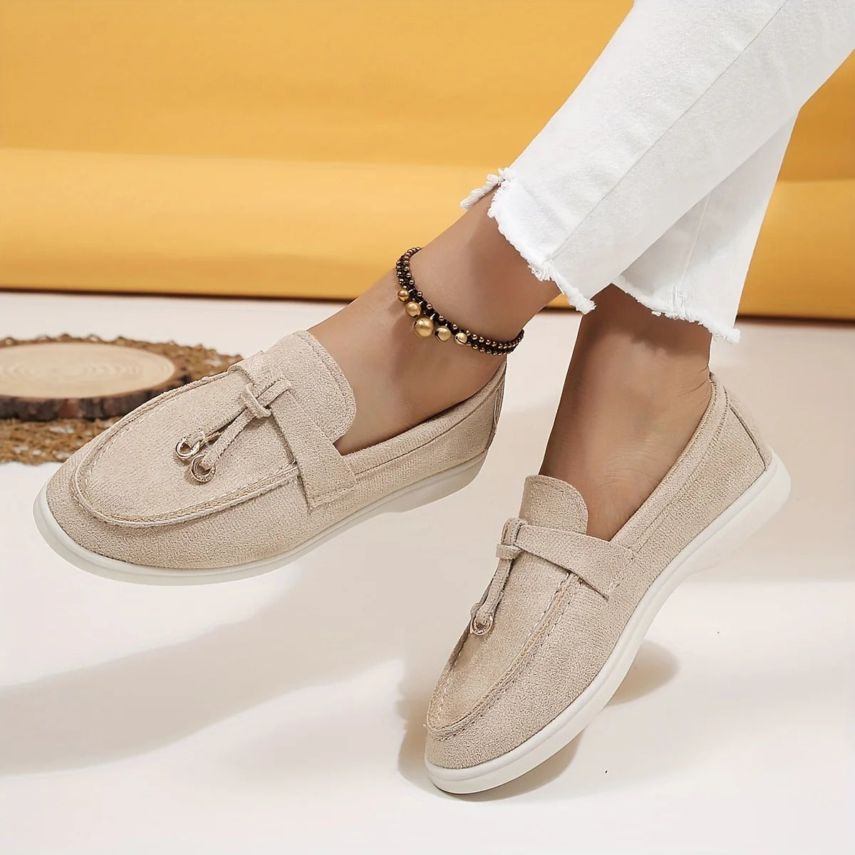 "Elegante dames loafers, stijlvolle leren schoenen voor comfort en veelzijdigheid, perfect voor elke modieuze vrouw."