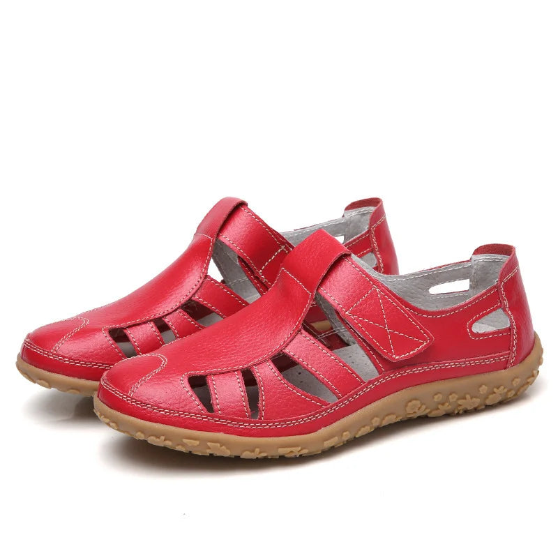 "Elegante dames sandalen met orthopedisch design en anti-slipzool, beige kleur, open teen, ideaal voor dagelijks gebruik."