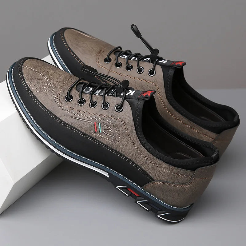 "Elegante Herman Oxford schoenen van hoogwaardig leer, orthopedisch comfort, ademend en verstelbaar voor mannen"