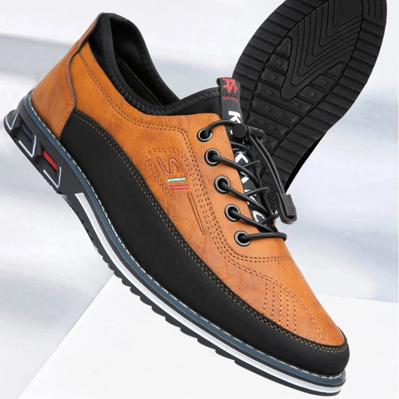 "Elegante Herman Oxford schoenen van hoogwaardig leer, orthopedisch comfort, ademend en verstelbaar voor mannen"