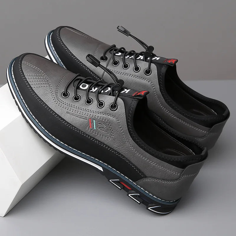 "Elegante Herman Oxford schoenen van hoogwaardig leer, orthopedisch comfort, ademend en verstelbaar voor mannen"