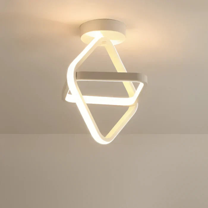 "Elegante LED plafondlamp met dubbel ring design, modern en energiezuinig. Helder warm wit licht, geschikt voor elk interieur