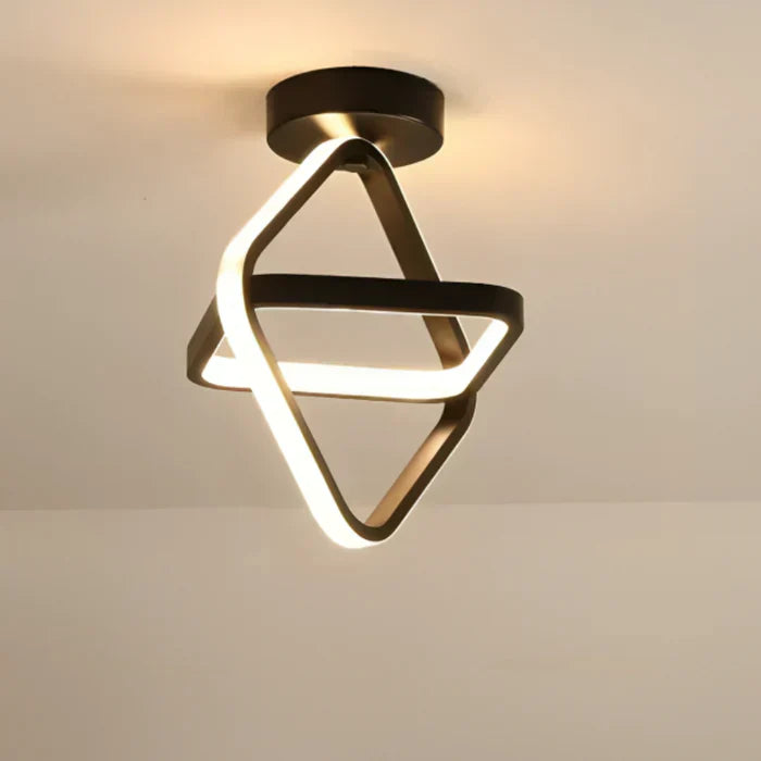 "Elegante LED plafondlamp met dubbel ring design, modern en energiezuinig. Helder warm wit licht, geschikt voor elk interieur