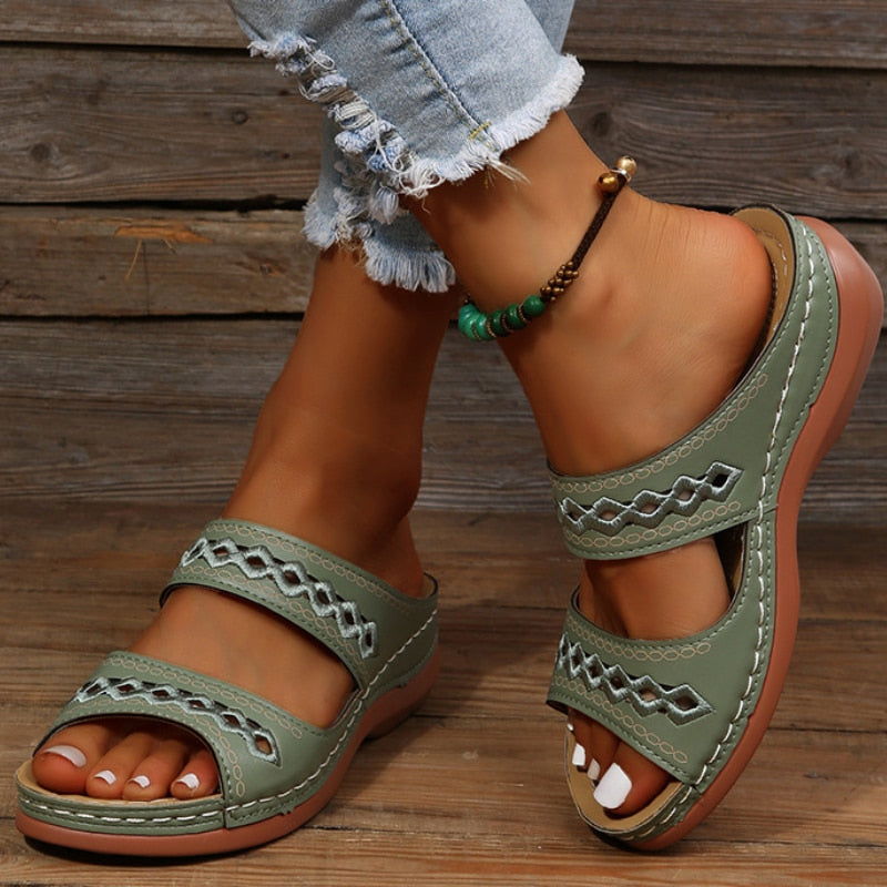 Elegante orthopedische Jolie sandalen met drievoudige boogondersteuning en verstelbare bandjes voor dames, stijlvol en comfor