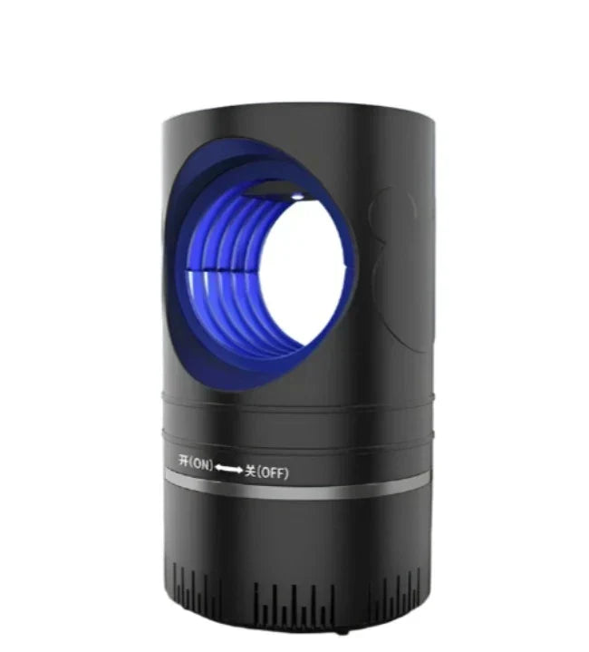 "Elektrische muggenlamp met LED Bionic Violet Wave technologie, moderne witte behuizing, ideaal voor insectenvrije nachten."