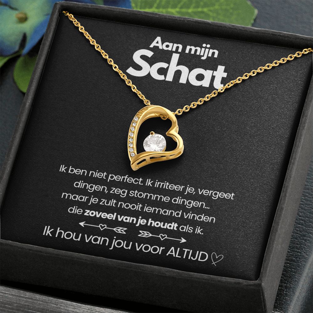 "Hartvormige ketting met sprankelende zirkonia, verstelbare lengte en elegant ontwerp voor dames, symbool van tijdloze liefde