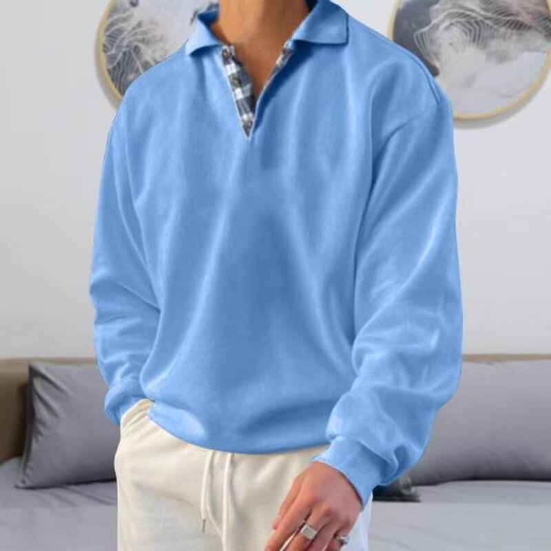 "Heren pullover met klassieke pasvorm in zwart, grijs, blauw en groen. Perfect voor casual en zakelijke outfits."