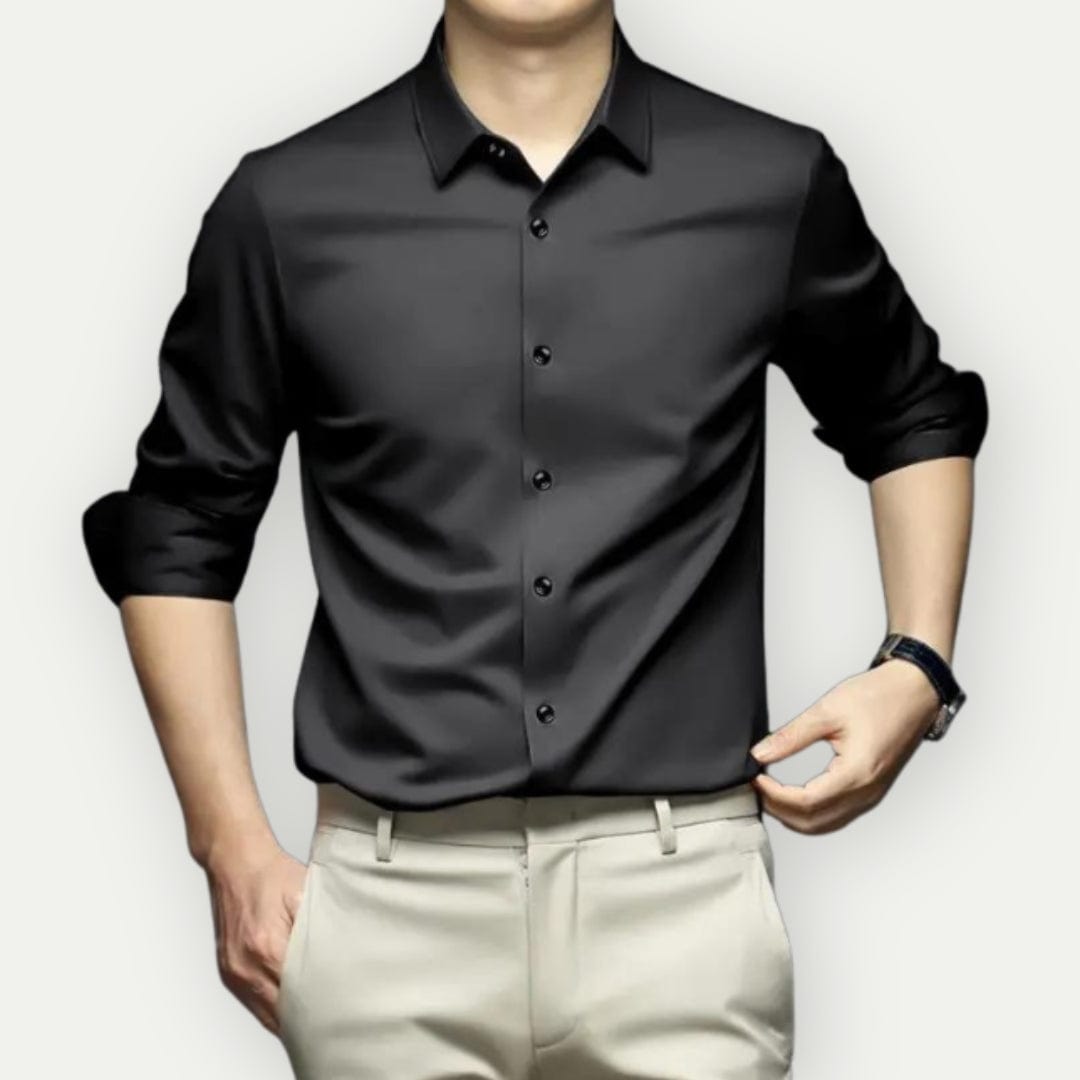 "Heren slim fit overhemd, wit, kreukvrij, stijlvolle en comfortabele pasvorm, geschikt voor zakelijke en informele gelegenhed