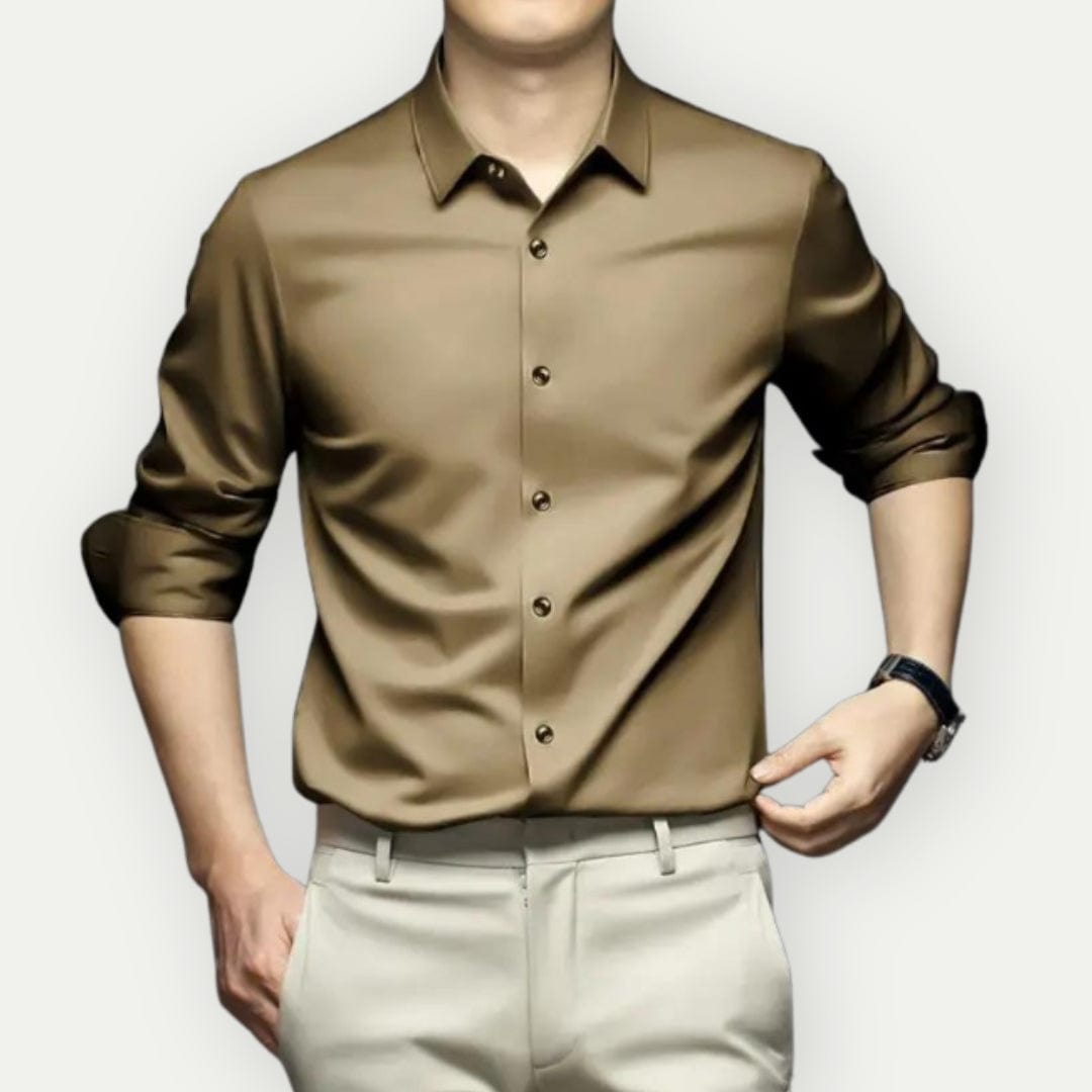 "Heren slim fit overhemd, wit, kreukvrij, stijlvolle en comfortabele pasvorm, geschikt voor zakelijke en informele gelegenhed