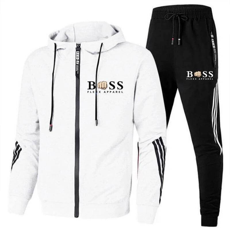 "Heren sportset met ademend T-shirt en comfortabele broek, perfecte pasvorm voor diverse sportactiviteiten."