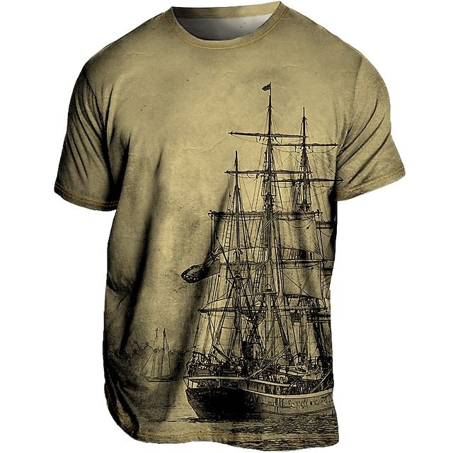 Heren zomert-shirt, licht ademend, in diverse kleuren. Modern ontwerp, ideaal voor warme dagen en unieke zomerse stijl.