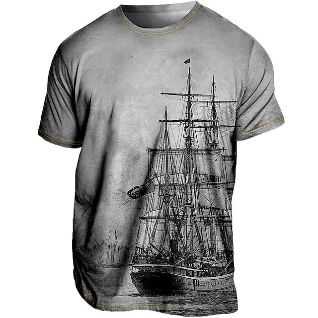 Heren zomert-shirt, licht ademend, in diverse kleuren. Modern ontwerp, ideaal voor warme dagen en unieke zomerse stijl.