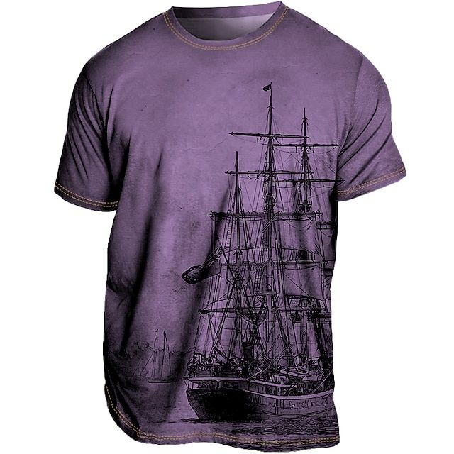 Heren zomert-shirt, licht ademend, in diverse kleuren. Modern ontwerp, ideaal voor warme dagen en unieke zomerse stijl.