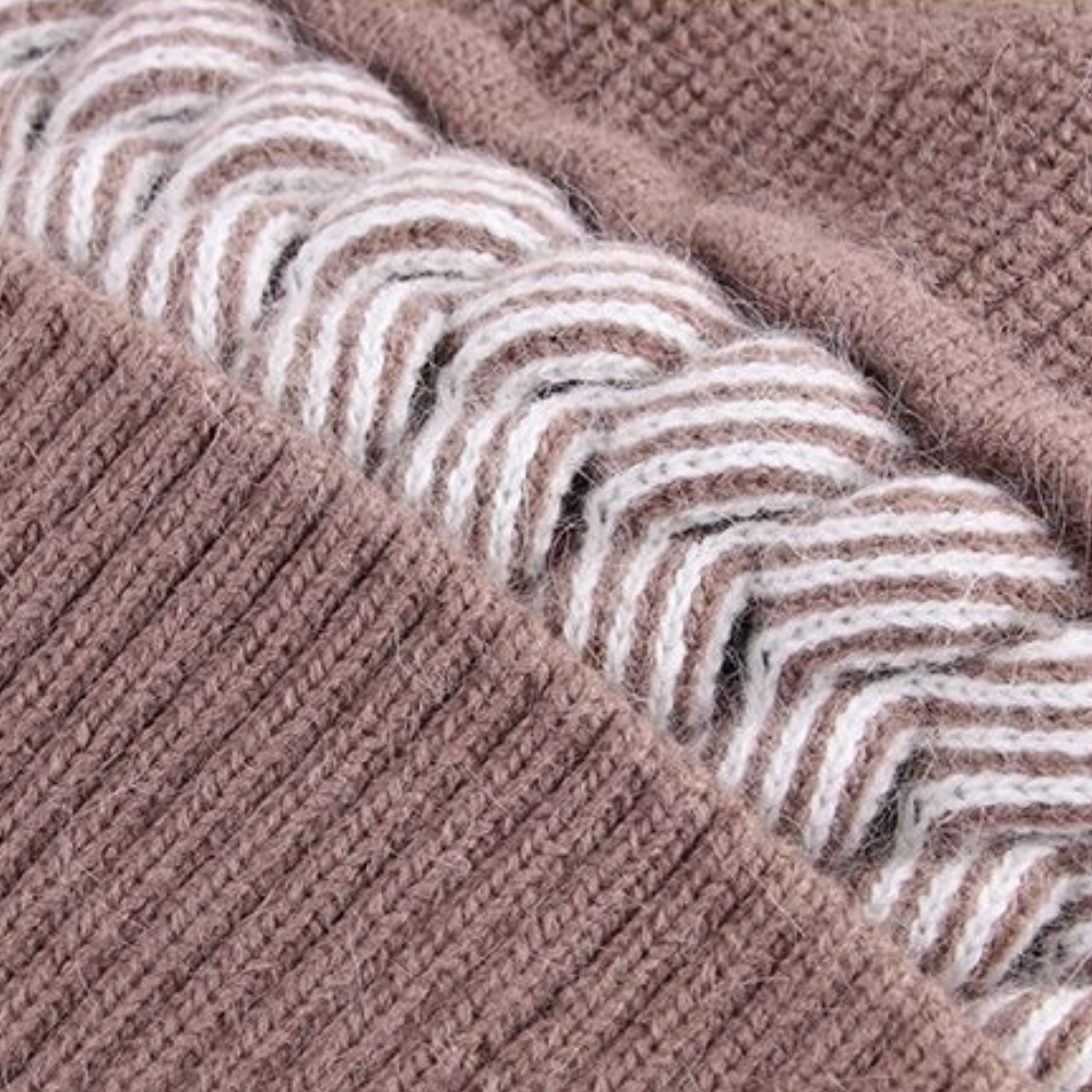 "Jasmijn muts en sjaal set in roze met pompon, zacht nertsfleece voor comfort en stijl, ideaal voor koude dagen."