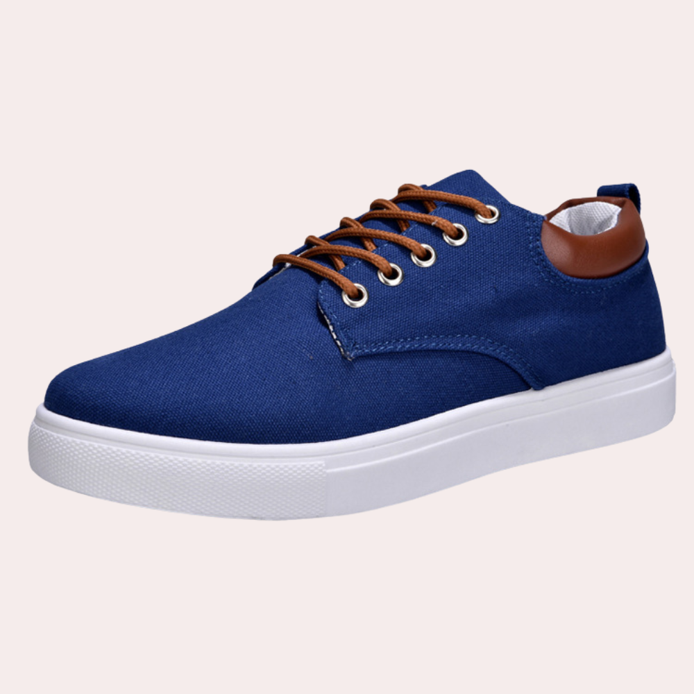 "Khaki herensneakers, orthopedisch ontwerp, comfortabel, stijlvol, ideaal voor casual outfits, extra voetondersteuning."
