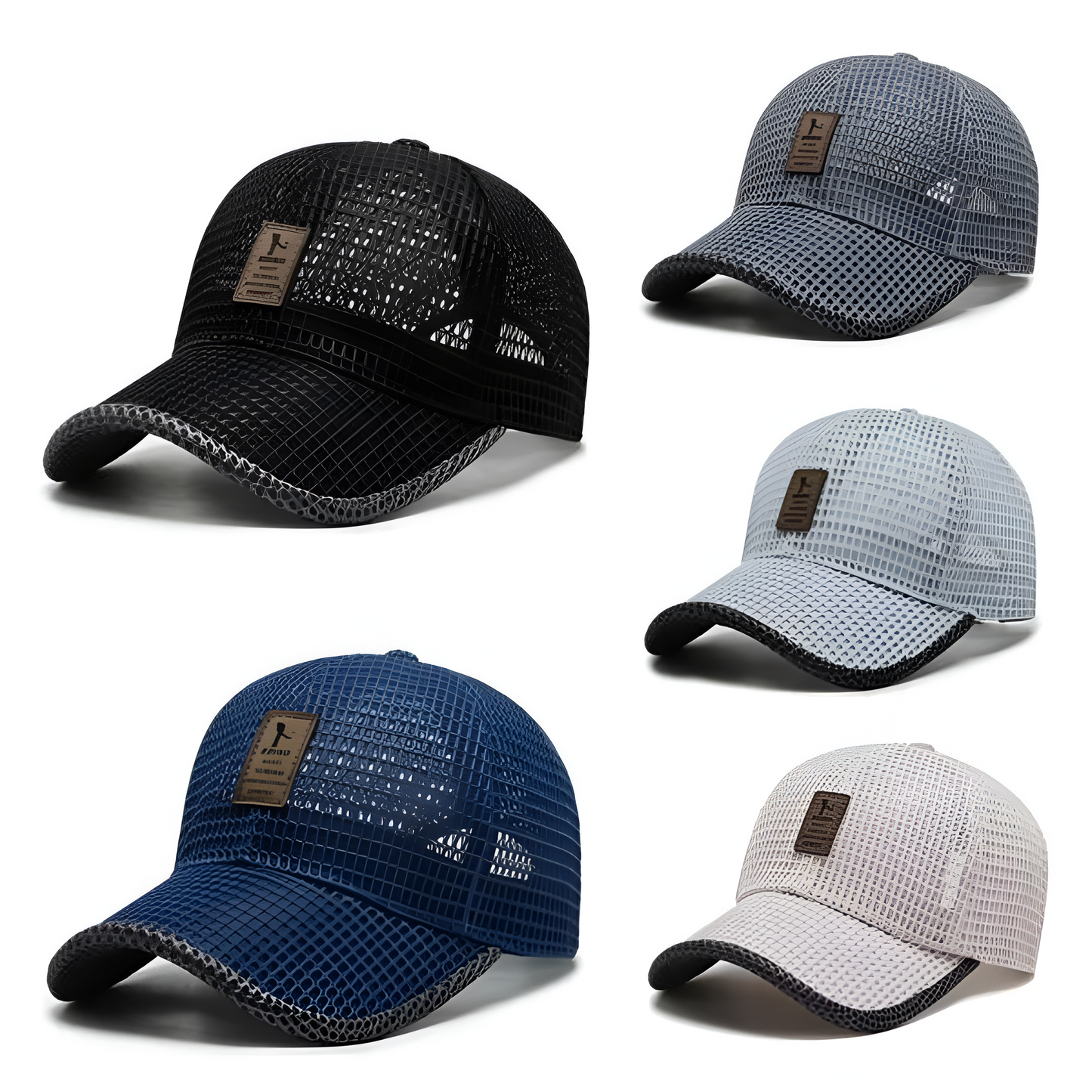 "Lichtgewicht mesh sport cap, verstelbaar, ademend en sneldrogend, ideaal voor actieve outdoor activiteiten."