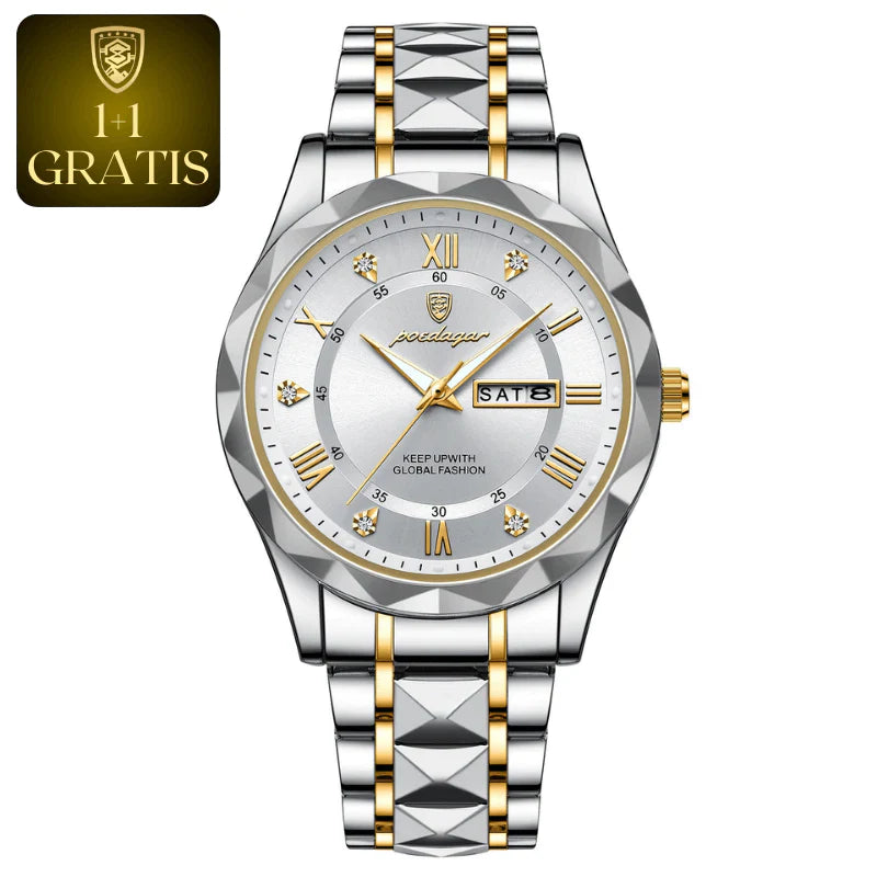 Luxe herenhorloge, Zwitsers uurwerk, elegant design. Diverse kleuren, stijlvolle aanvulling voor elke gelegenheid.