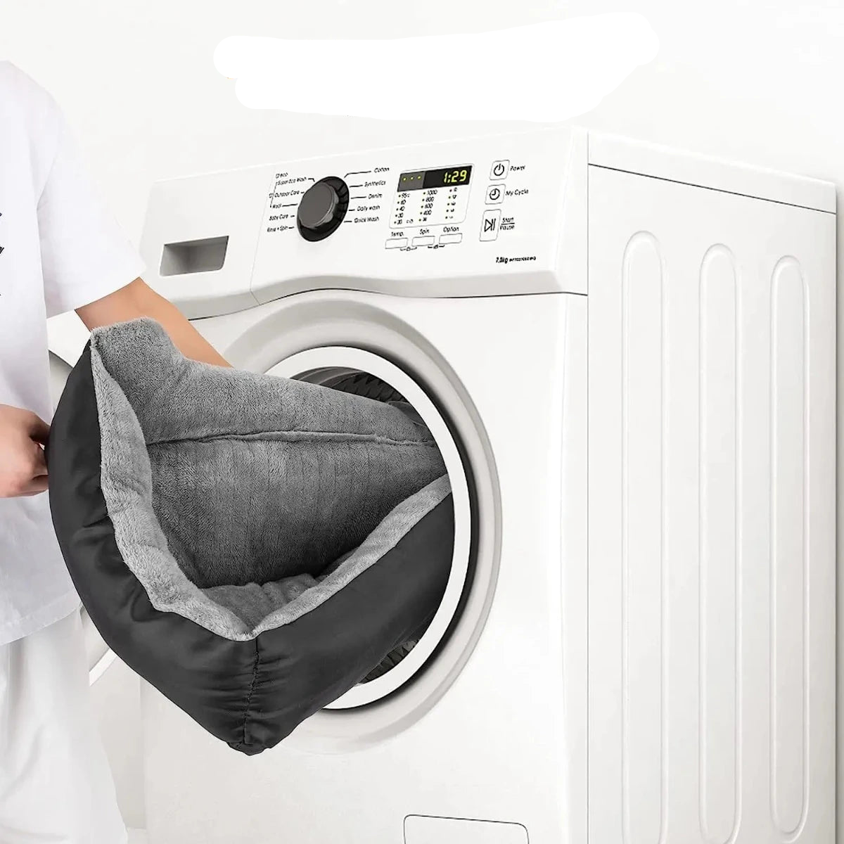 Luxe orthopedische hondenmand ComfortNest, ademend textiel, verlicht gewrichtspijn, wasbaar, duurzaam design.