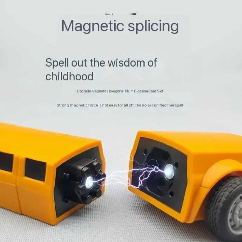 "Magische speelgoedtruck die transformeert in robot, kleurrijk design, duurzaam ABS-materiaal voor creatieve kinderen."