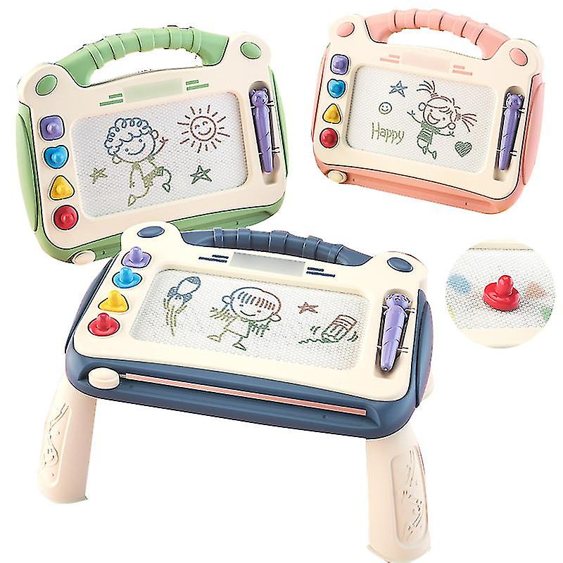 Magnetisch tekenbord voor kinderen met stevige poten, stimuleert creativiteit en motoriek, verkrijgbaar in blauw, groen, roze