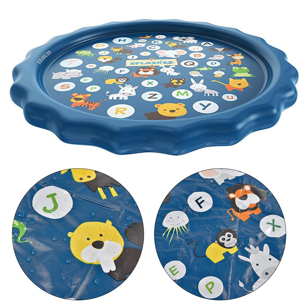 "Opblaasbare speelmat met kleurrijke zeedieren, perfect voor kinderen, biedt verfrissende waterpret tijdens warme zomerdagen.