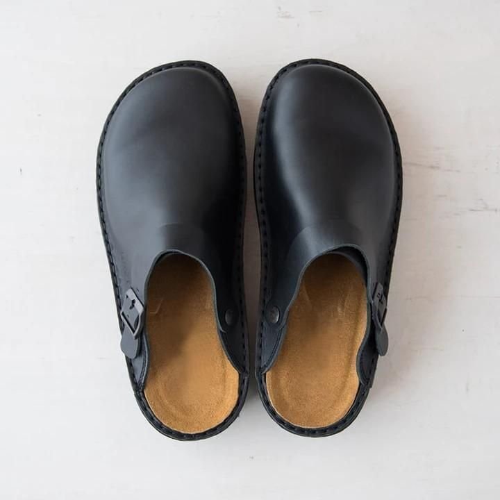 "Orthopedische leren heren pantoffels, luxe en stijlvol design met open hiel en antislip zool voor ultiem comfort."