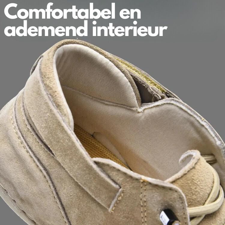Orthopedische leren schoen, elegant design in diverse kleuren, biedt stijl en comfort voor dagelijks gebruik.
