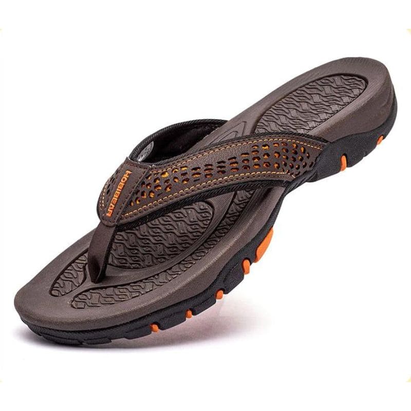 "Orthopedische pantoffels voor mannen met ademend materiaal, trendy design en orthopedisch voetbed voor optimaal comfort."