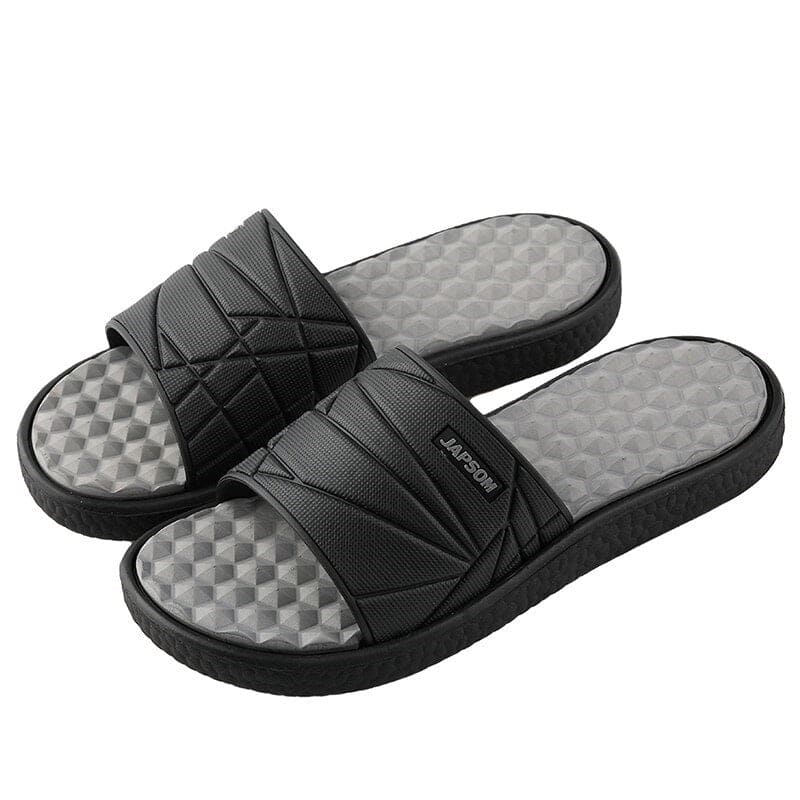 "Orthopedische pantoffels voor mannen met ademend materiaal, trendy design en orthopedisch voetbed voor optimaal comfort."