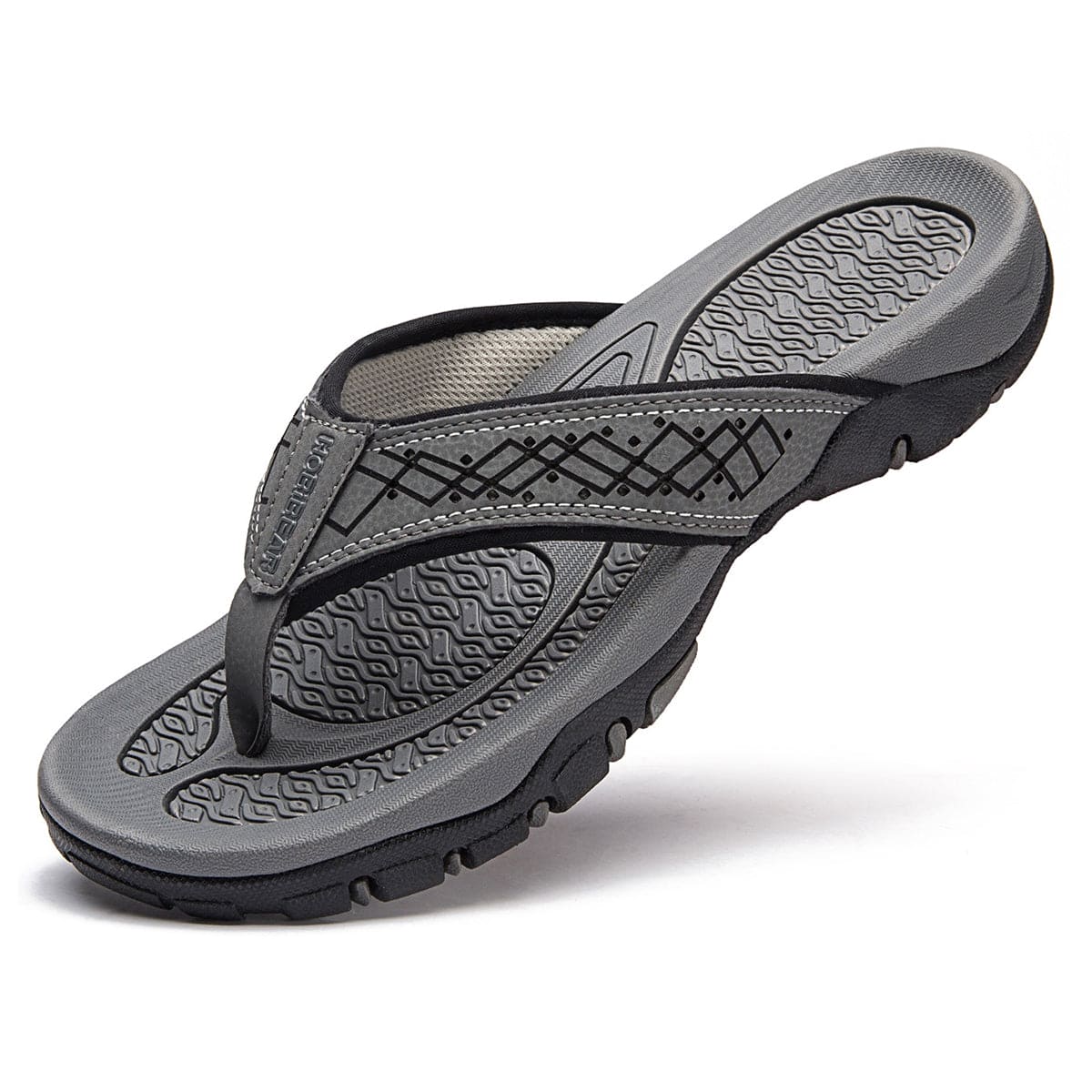 "Orthopedische pantoffels voor mannen met ademend materiaal, trendy design en orthopedisch voetbed voor optimaal comfort."
