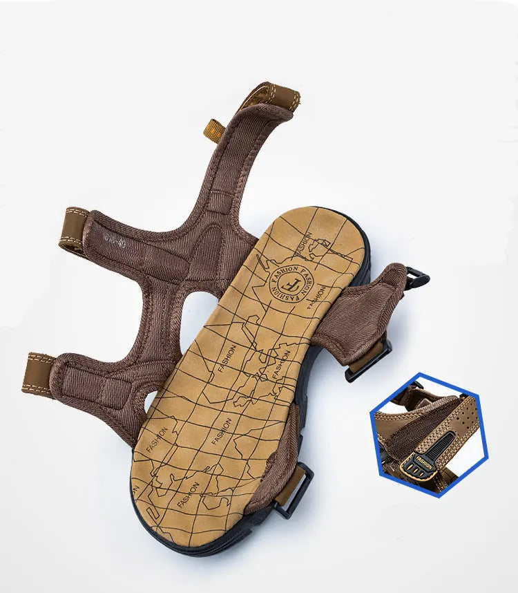 "Orthopedische sandalen voor mannen met verstelbare bandjes en hoogwaardige materialen voor comfort en ondersteuning."