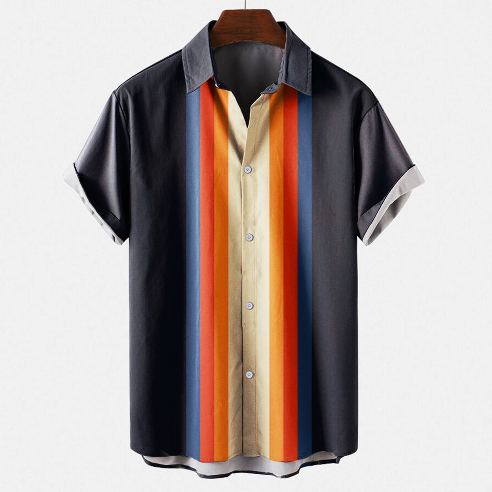 "Retro herenoverhemd met subtiel design, knoopsluiting en veelzijdige kleuren. Perfect voor zowel casual als formele gelegenh