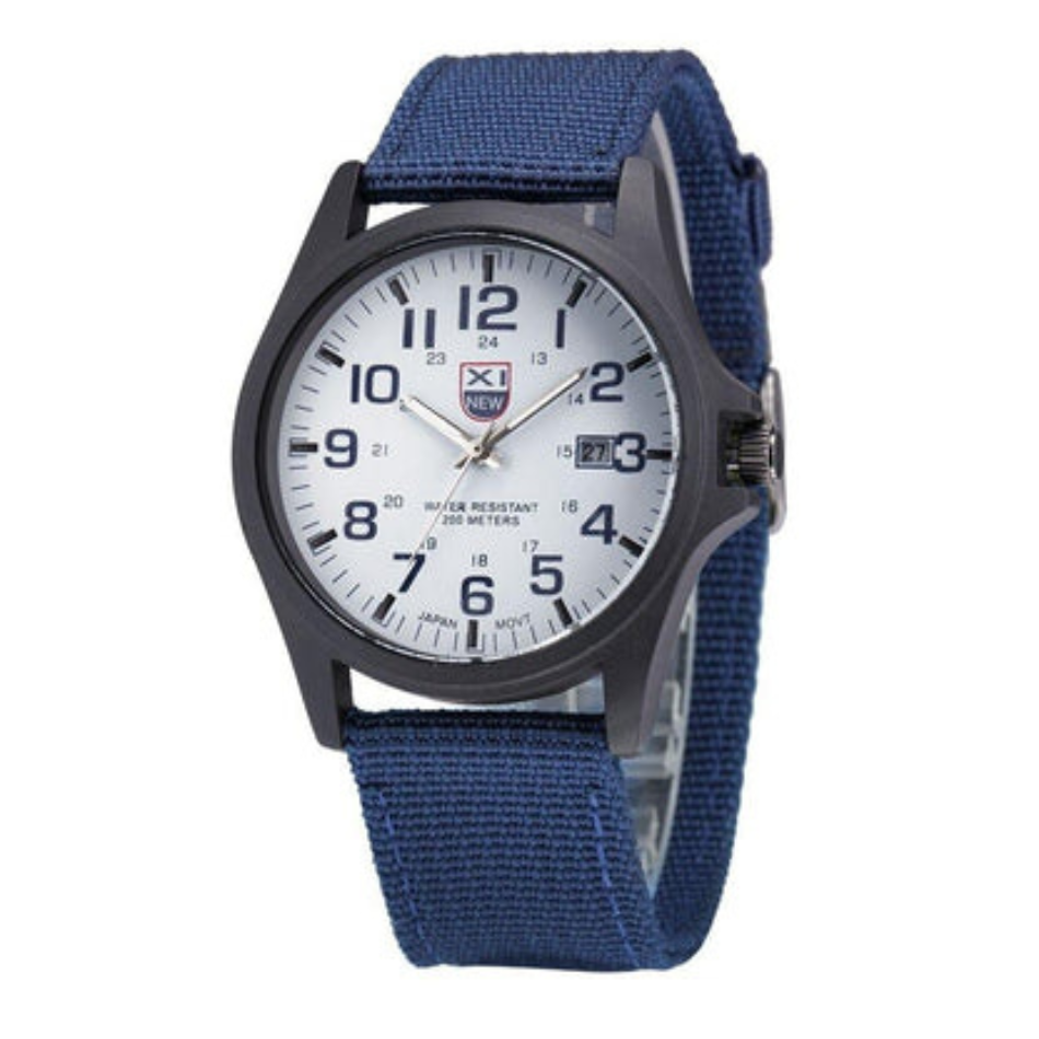 "Robuust tactisch legerhorloge voor mannen, schok- en waterbestendig, stoer design ideaal voor avonturen."