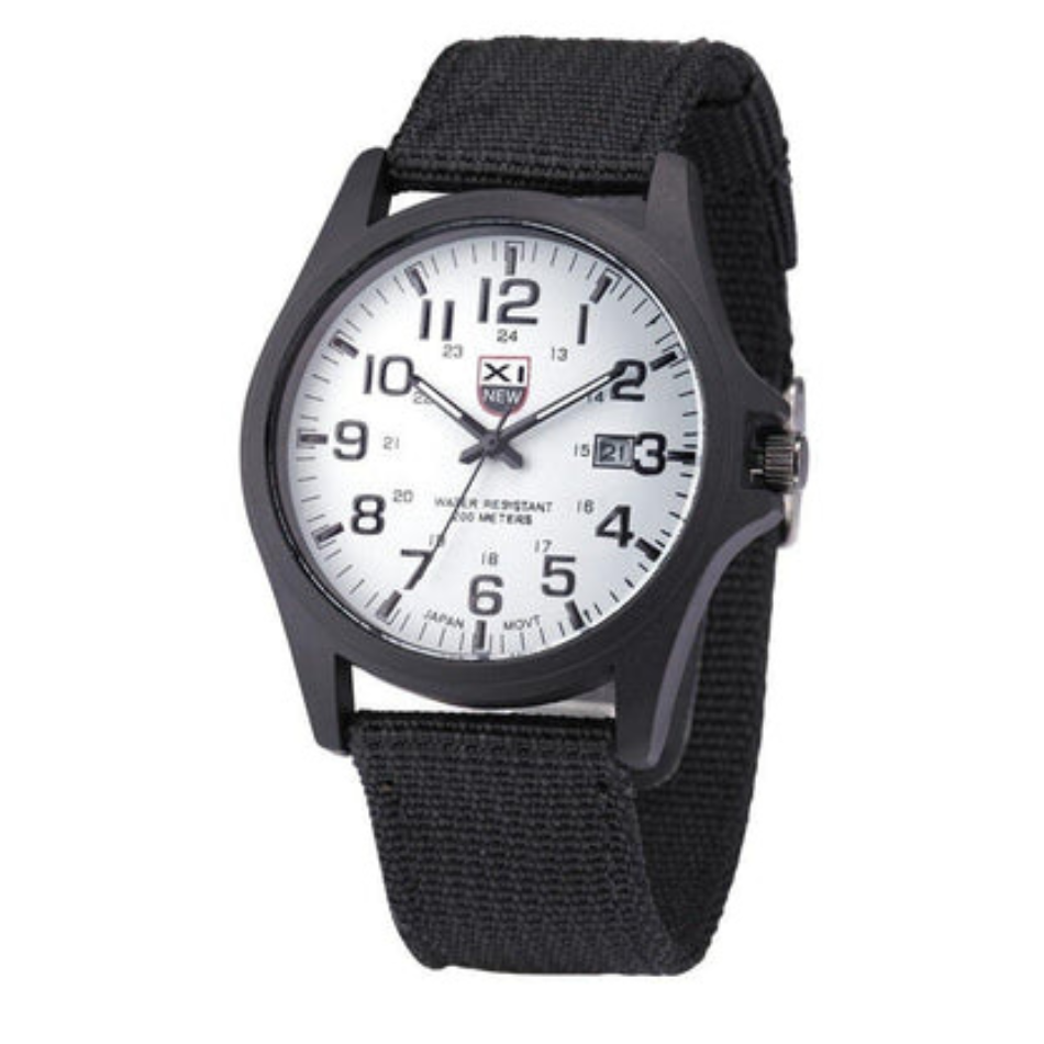 "Robuust tactisch legerhorloge voor mannen, schok- en waterbestendig, stoer design ideaal voor avonturen."