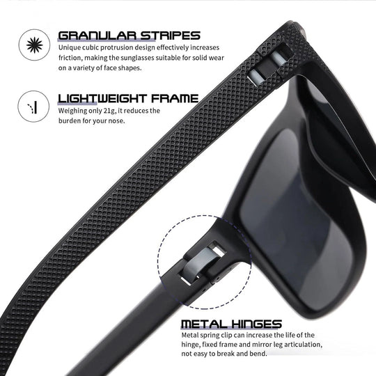 "Set van 3 gepolariseerde zonnebrillen, elegant design, 100% UV-bescherming, lichtgewicht, ideaal voor damesaccessoires."