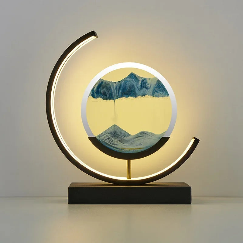"Sierlijke zandloperlamp, elegante verlichting, verkrijgbaar in stijlvolle kleuren, met afstandsbediening en ingebouwde switc